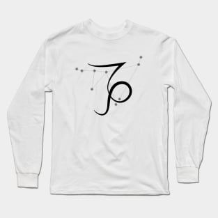 Capricorn - Zodiac Sign Symbol and Constellation Long Sleeve T-Shirt